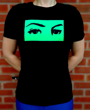 Load image into Gallery viewer, HER EYES / JEJ OCZY Fluorescent :: T-Shirt :: REVERSE PRINT DESIGN :: HTV