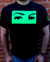 Load image into Gallery viewer, HER EYES / JEJ OCZY Fluorescent :: T-Shirt :: REVERSE PRINT DESIGN :: HTV