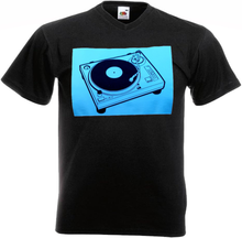 Load image into Gallery viewer, TURNTABLE :: GRAMOFON :: T-Shirt :: REVERSE PRINT DESIGN :: HTV Basic