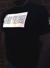Load image into Gallery viewer, HARD TECHNO :: T-Shirt :: REVERSE PRINT DESIGN :: HTV Srebrny Odblaskowy | Chrome Silver
