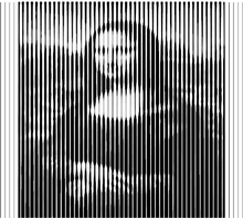 Load image into Gallery viewer, MONA LISA  | optical striped image :: optyczny obrazek w paski :: Super durable
