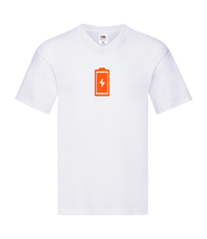 Load image into Gallery viewer, T-SHIRT :: TEMPLATE ::: Full of Charge ( Fluorescent Orange or Green )
