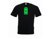 Load image into Gallery viewer, T-SHIRT :: TEMPLATE ::: Full of Charge ( Fluorescent Orange or Green )
